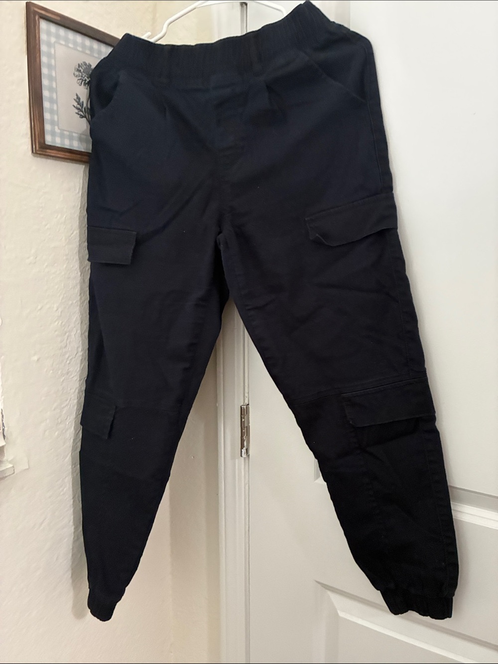 VIP Black Cropped Cargo Jogger Pants